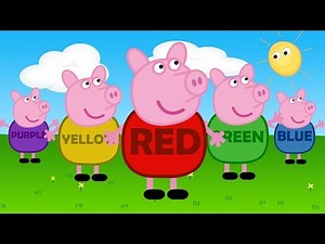 Learn Colors With Funny Pig Peppa Pig Style | Nursery Learning Children and Kids | Baby Rhyme Colors