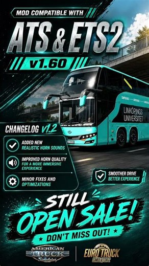 Mod Compatible with ATS & ETS2 v1.60 #eurotrucksimulator2 #americantrucksimulator #viralshort