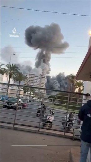 Israel destroys a building in Tyre, southern Lebanon