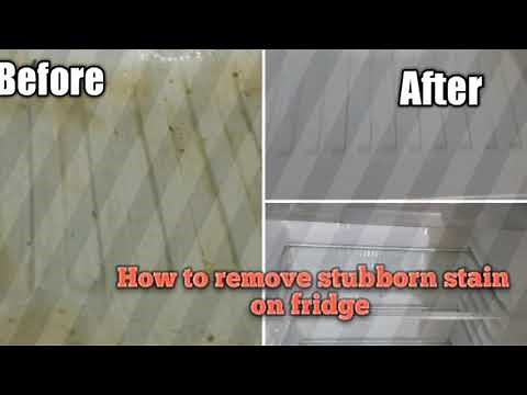 How to remove stubborn stain on fridge/with only two ingredients
