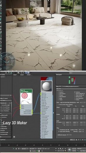 How to use Corona Mapping Randomizer in 3ds Max. #3d #3dsmax #interiordesign #design #3dmax
