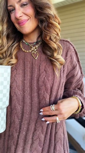 Oversized Chunky Cable Knit Sweater Review – Women's Long Lantern Sleeve Fall Tunic Top