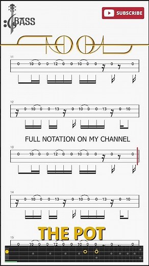 Tool - The Pot #basstabs #chamisbass