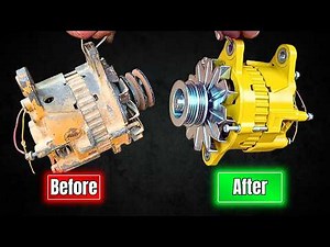 Alternator FULL Restoration | Complete Disassembly, Repair & Rebuild (Scrap to 14V Power!)