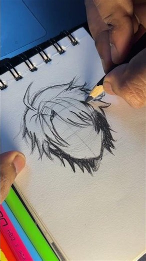How to draw anime hair✨with pencil✨ | beginners tutorial #beginnermethod #art