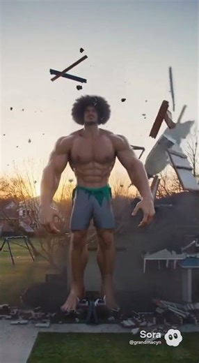 Sora AI Test: 50ft "House Burst" (Apple Trigger Finale) #Sora