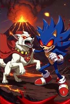 KRYPTO.EXE vs SONIC.EXE 😱☠️ #kryptoexe #sonicexe #grokai