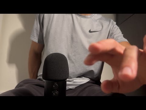 ASMR Sleep Aid - hand movements, face touch with mouth sounds, heavy breathing