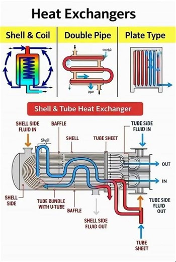 Types of Heat Exchangers #mep #electricalindia #dgset #hvac#generator#mep#mepsolutions#powerengineer