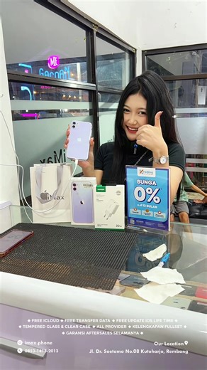 Buat kalian yang suka iPhone 11 purple cakep banget sihh 🥹🥹🫶🏻 . Promo kita sudah free adaptor ugreen support MFI ya kakaku☺️🫶🏻 . Dan nanti kakak mendapat benefit : • FREE SOFTCASE • ⁠FREE TEMPERGLASS • ⁠FREE KABEL • ⁠FREE PEMBUATAN ICLOUD • ⁠FREE PINDAH DATA • ⁠FREE ADAPTOR SUPPORT MFI 20watt (UGREEN/RAPA/ANKER) untuk GARANSINYA 2th & JIKA ADAPTORNYA RUSAK BISA KLAIM MAX 2x KLAIM. Jadi nanti kaka terima jadi kami bantu sampai beres✨🥰 #iPhonemurahrembang #rembang24jam #rembanghits #rembang