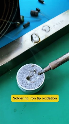 Soldering iron tips that are oxidized and won't stick to solder can be easily restored to a shiny