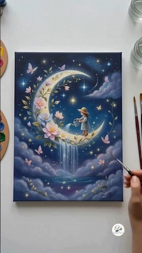 The Most Relaxing Fantasy Painting You'll See Today... #asmr #acrylicpainting