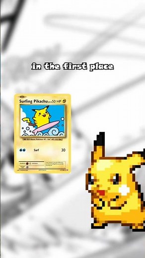 The Origin of Surfing Pikachu Card