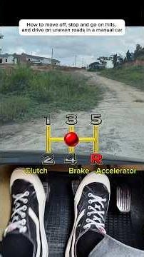 How to pull away, stop and go on hills, and drive on uneven roads in a manual car #zamendrive