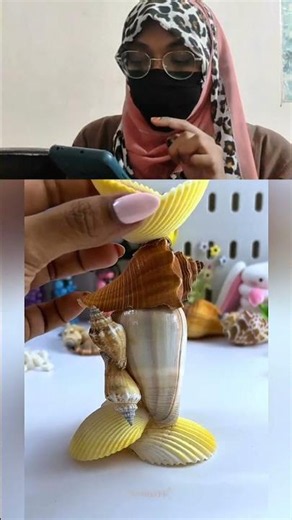 🐚✨ Turn simple seashells into a beautiful DIY craft!#shorts#shortsfeed#reezavlog