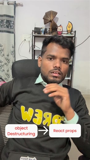 Harsh on Instagram: "This reel is part of a JavaScript series, not a React tutorial. React props are used here only as a practical example to explain object destructuring, because props are simply JavaScript objects passed to components. The same destructuring syntax applies to API responses, normal objects, and React props alike. The focus is on building a strong JavaScript foundation, so framework-level concepts feel natural instead of confusing. When JavaScript fundamentals are clear, working