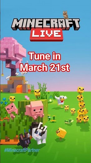 Check out Minecraft LIVE on March 21! #sponsored #minecraft