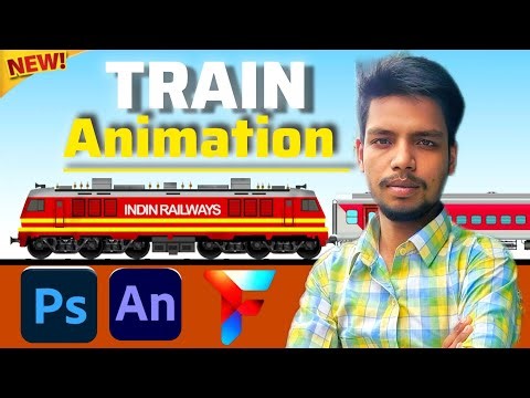 How to create train animation in Adobe animate CC full Hindi tutorial 💯🇮🇳💯😱💯