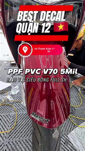 ✔️ DÁN BẢO VỆ PPF PVC V70 SIÊU BÓNG NHƯ GƯƠNG TẠI #BestDecalq12🇻🇳 #DanDecal #PPF #wrap #trendingvideo
