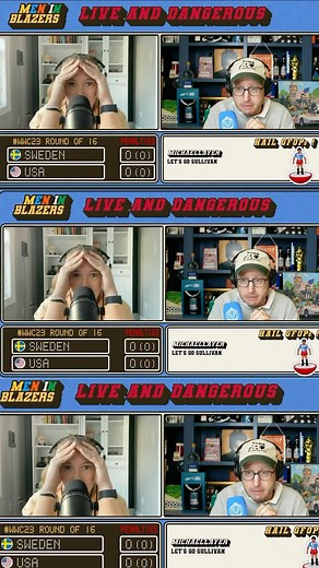 AMAZING LIVE REACTIONS from Rog and @sammymewyy to the USWNT-Sweden penalty shootout, from Sunday’s @twitch. 🇺🇸🇸🇪 “That is how the empire falls?” 😮 Saddest of naps immediately followed our gutting World Cup exit. 💔 | Men In Blazers