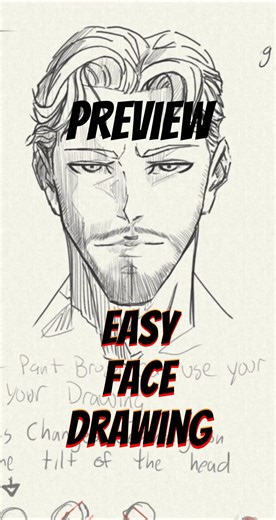 Easy How to Draw a face Preview Art #drawing #sketch #face #portrait #artwork #anime #manga #アニメ