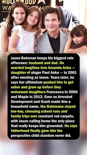 Jason Bateman, Amanda Anka & Their Family Life