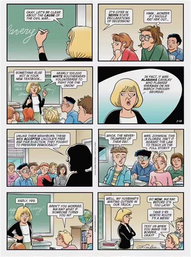Doonesbury. [2/18/24] The best art is political and you ought to be able to make it unquestionably political and irrevocably beautiful at the same time. This is precisely the time when artists go to work. There is no time for despair, no place for self-pity, no need for silence, no room for fear. I want to remind us all that art is dangerous. I want to remind you of the history of artists who have been murdered, slaughtered, imprisoned, chopped up, refused entrance. The history of art, whether i