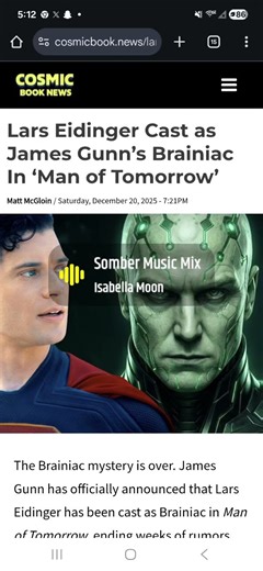 This is a interesting casting choice brainiac is alive!!