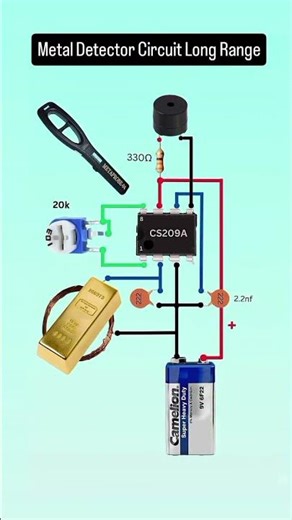 Long Range Metal Detector Project 💡 #project #trending #viral #gk #gkfacts #shorts