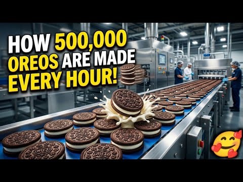 How 500,000 Oreo Cookies Are Made Every Hour (Factory Process)