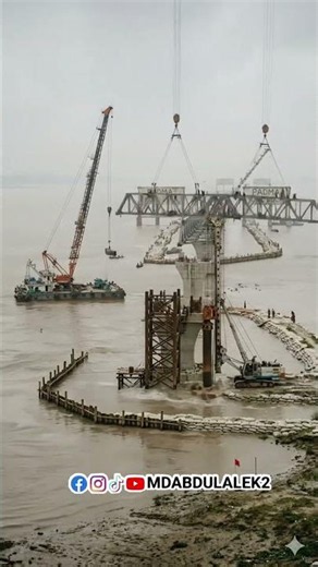 From the first survey lines on the vast Padma River to the final result of Padma Bridge. #Padmasetu