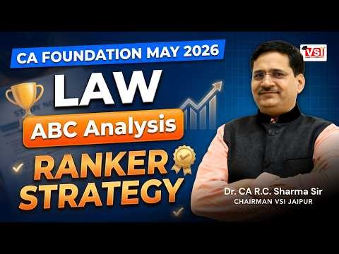 LAW Most Important Topics for May'26 | CA Foundation | ICAI ABC Analysis Out!