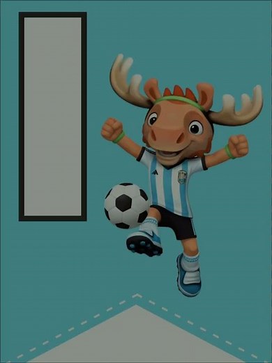 Banderin de BIENVENIDOS con las mascotas del Mundial 2026.