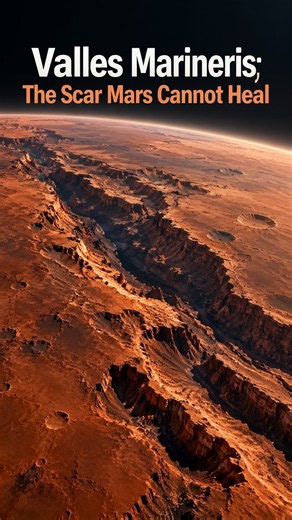 Valles Marineris: The Scar Mars Cannot Heal #space #cosmicexploration #universe