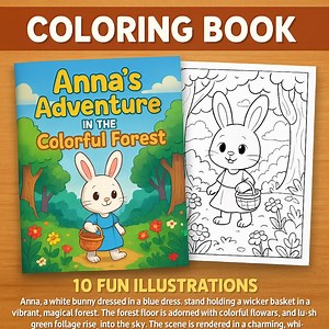 Printable Kids Story | Coloring Book – Anna’s Adventure | Digital Download PDF | Educational Activity for Toddlers | Preschoolers - Etsy
