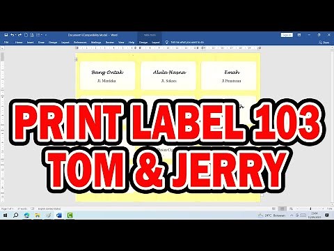 Cara Print Label Undangan 103 Merk Tom Jerry
