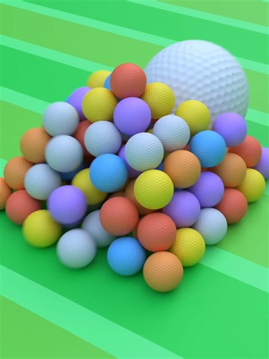 Satisfying Animation of Golf Balls Dropping