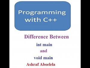 C++ 06 Difference Between int main and void main