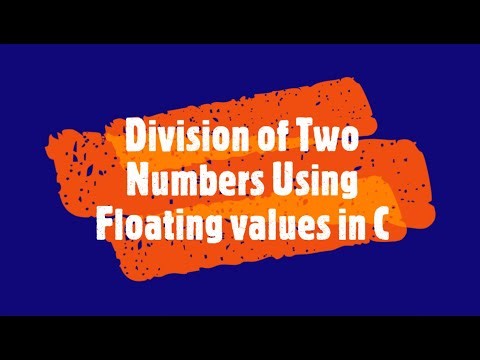 Division Of Two Numbers in C(Using Floating values) - tutorials | #TECHEngineeringFriend. #tech