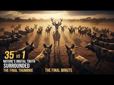 35 Wild Dogs vs One Deer | The Brutal Reality of Nature