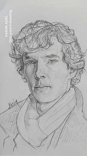 sherlock holmes ✍🏼 #رسم #رسامين #draw #sketch #سكتش | Karim Adel