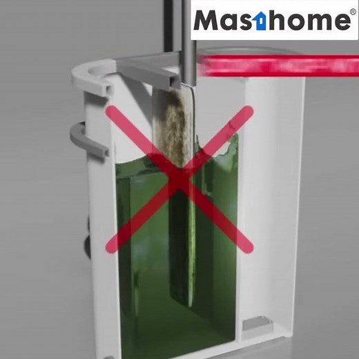 Masthome® flat squeeze mop | Separate Dirty & Clean Water