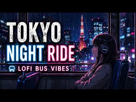 Tokyo Night Bus Ride 🚌🌙 Lofi Beats for Relaxing, Thinking & Sleeping