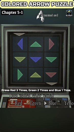 Resident Evil 4 Color Panel Puzzle | Colored Arrows Security System Puzzle