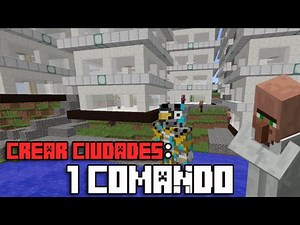 TRUCOS MINECRAFT | COMO CREAR CIUDADES CON SOLO 1 COMANDO
