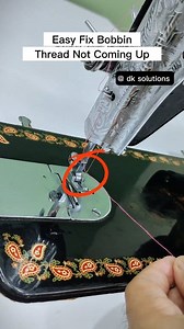 How to Fix Bobbin Thread Not Coming Up Problem 🪛 #sewingmachinerepair #sewingtipsandtricks #tailor #SewingCommunity | DK Solutions