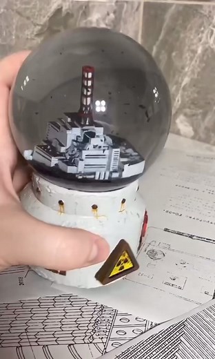 6.2K views · 47 reactions | https://www.squattingslavs.org/products/%e2%98%a2-chernobyl-graphite-snow-globe-pripyat-handmade | Chernobyl - 1986 | Facebook