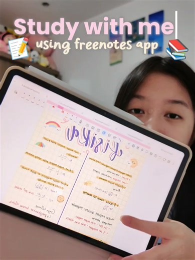 Level up your study sessions with Freenotes 🎀 Start your own digital notebook via the link in my bio! 🫶 #studytok #studywithme #freenotes #asmr #tablet