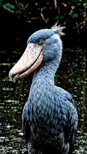 Shoebill stork : The Bird with a Machine Gun sound #shorts #wildlife #birds