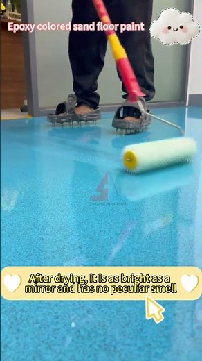 High gloss epoxy color sand floor paint
